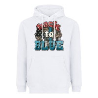 White Back to blue 4th of july Heavyweight Hoodie - HowdyJamesFarm