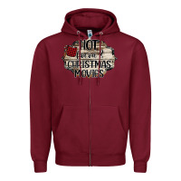 Burgundy hot cocoa and christmas movies Zipper Hoodie - Bettercallsaul