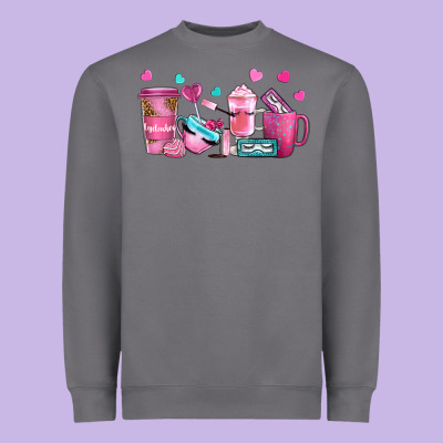 Lash Hustler With Eyelashes Coffee Cups Heavyweight Sweatshirt Designed By Nancycooperartshop