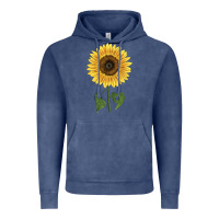 Vintage Denim giganteus sunflower Vintage Hoodie - LillyAllenDesigns