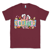 Burgundy easter  rabbit Classic Tee - MaliasSmallBusiness