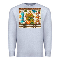 Heather Grey autumn vibes Premium Sweatshirt - TumblerDesignByShophia