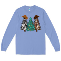 Colony Blue cowhide with gemstones trees Long Sleeve Tee - MaliasSmallBusiness