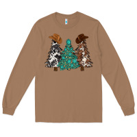 Toasted Coconut cowhide with gemstones trees Long Sleeve Tee - MaliasSmallBusiness