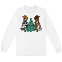 White cowhide with gemstones trees Long Sleeve Tee - MaliasSmallBusiness