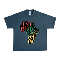 Midnight Navy its the black history for me Urban Heavy Tee - MaliasSmallBusiness