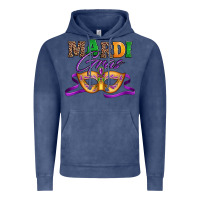 Vintage Denim happy mardi gras carnival mask Vintage Hoodie - Jasminsmagicworld