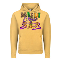 Vintage Mustard happy mardi gras carnival mask Vintage Hoodie - Jasminsmagicworld