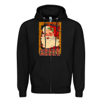 Black Santa Behave Zipper Hoodie - Bettercallsaul