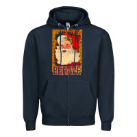 Navy Santa Behave Zipper Hoodie - Bettercallsaul