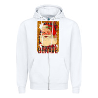 White Santa Behave Zipper Hoodie - Bettercallsaul
