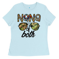 Baby Blue nana of both Ladies Tee - CowhideDigitalArt