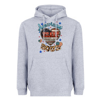 Heather Grey American heart southern soul Heavyweight Hoodie - HowdyJamesFarm