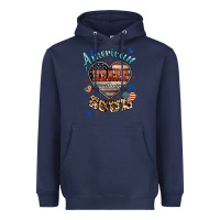 Navy American heart southern soul Heavyweight Hoodie - HowdyJamesFarm