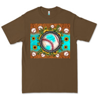 Cacao baseball turquoise sunflower Premium Tee - JahusDesignShop