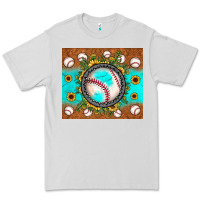 Baseball Turquoise Sunflower Premium Tee | Teevron