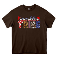 Chocolate Brown sparkler tribe Heavy Core Tee - HRA Design Shop