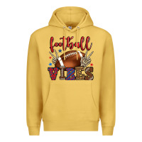 Antique Gold Football vibes red and blue Premium Hoodie - HowdyJamesFarm