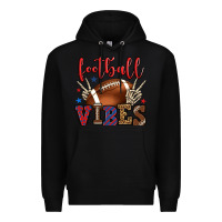 Black Football vibes red and blue Premium Hoodie - HowdyJamesFarm