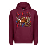 Burgundy Football vibes red and blue Premium Hoodie - HowdyJamesFarm