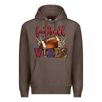Coffee Football vibes red and blue Premium Hoodie - HowdyJamesFarm