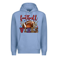 Colony Blue Football vibes red and blue Premium Hoodie - HowdyJamesFarm