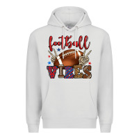 Dove Grey Football vibes red and blue Premium Hoodie - HowdyJamesFarm