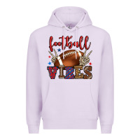 Lilac Football vibes red and blue Premium Hoodie - HowdyJamesFarm