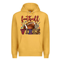 Mustard Football vibes red and blue Premium Hoodie - HowdyJamesFarm