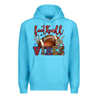 Ocean Blue Football vibes red and blue Premium Hoodie - HowdyJamesFarm