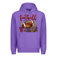Purple Football vibes red and blue Premium Hoodie - HowdyJamesFarm