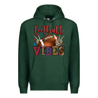 Sports Green Football vibes red and blue Premium Hoodie - HowdyJamesFarm