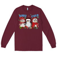 Burgundy baby ıt's cold outside Long Sleeve Tee - MaliasSmallBusiness