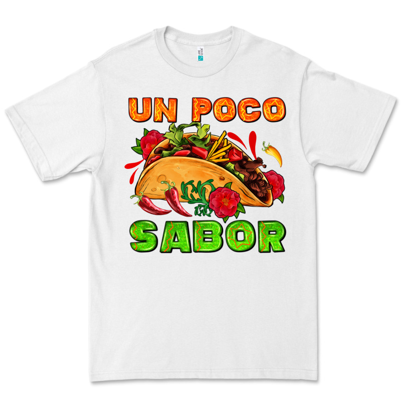 Un Poco Sabor With Taco And Pepper Premium Tee by AdoDesignShop | Teevron