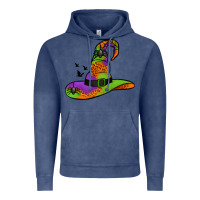 Vintage Denim Witch Hat With Spiders Vintage Hoodie - Jasminsmagicworld