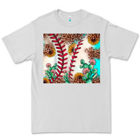 Baseball Leopard Turquoise Cactus Sunflower Premium Tee | Teevron