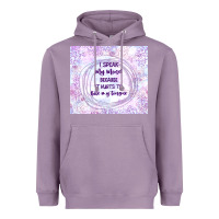 Lavender it hurts to bite my tongue Heavyweight Hoodie - TumblerDesignByShophia