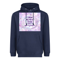 Navy it hurts to bite my tongue Heavyweight Hoodie - TumblerDesignByShophia