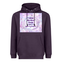 Plum it hurts to bite my tongue Heavyweight Hoodie - TumblerDesignByShophia