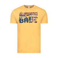 Vintage Mustard American babe Vintage Tee - MaliasSmallBusiness