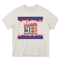 4th Of July Little Miss America Heavy Core Tee | Teevron