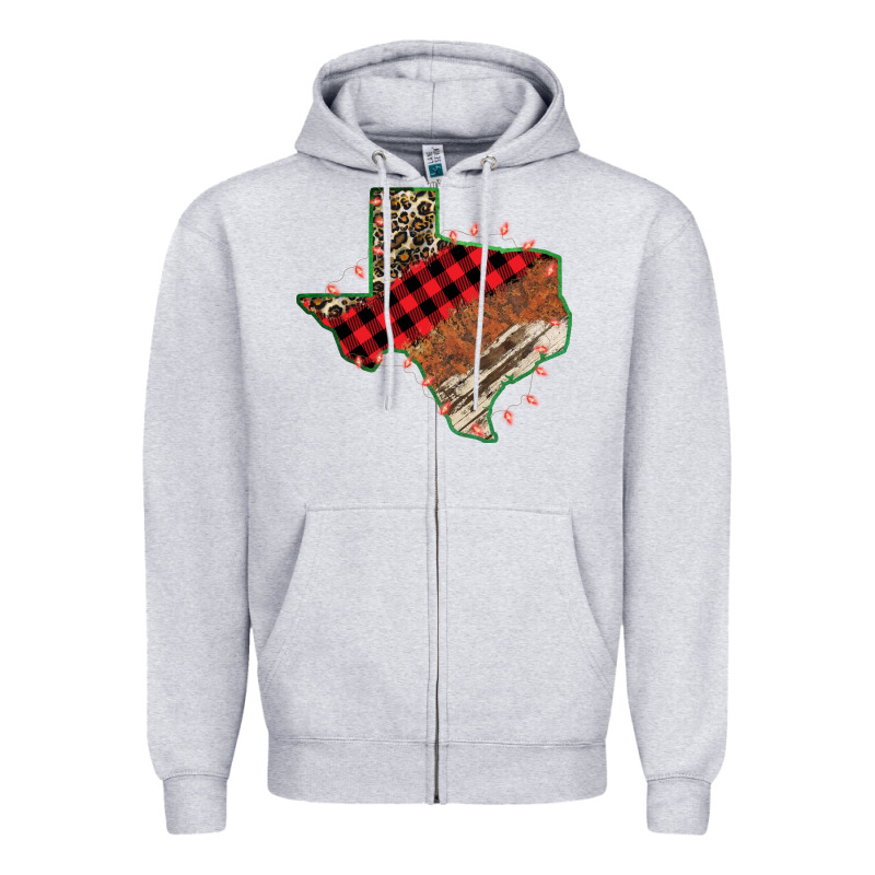 Christmas Texas Zipper Hoodie by Bettercallsaul | Teevron