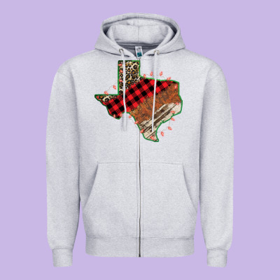 Christmas Texas Zipper Hoodie Designed By Bettercallsaul