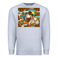 Heather Grey western bunny Premium Sweatshirt - TumblerDesignByShophia