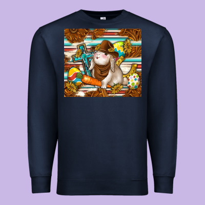 Western Bunny Premium Sweatshirt Designed By Tumblerdesignbyshophia