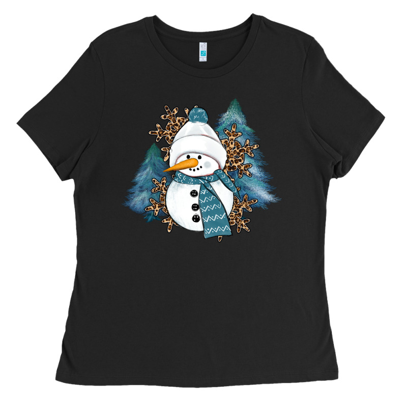 Snowman Winter Ladies Tee by RanaPortraitStore | Teevron