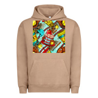 Pigment Burro softball coffee cup and bat with leopard seamless pattern bbs Urban Hoodie - BundleAndBundleShop