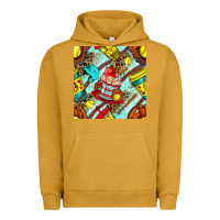 Pigment Peanut Butter softball coffee cup and bat with leopard seamless pattern bbs Urban Hoodie - BundleAndBundleShop