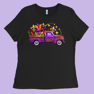 Mardi Gras Truck Ladies Tee Designed By Fadigitalartstudio