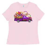 Bubblegum Pink mardi gras truck Ladies Tee - FaDigitalArtStudio